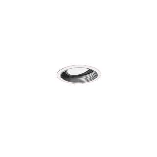 Halo 1475W Recessed Lighting Trim, 6 Retrofit Low Voltage Adjustable Gimbal Ring Trim with Transformer White with Black Baffle