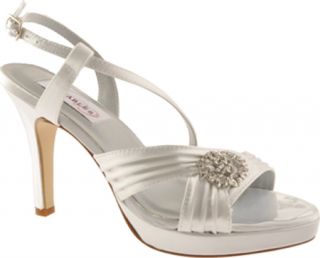 Womens Dyeables Jocelyn   White Satin Prom Shoes