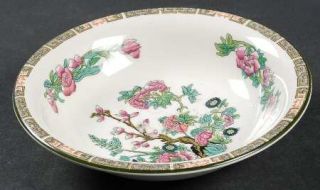 John Maddock Indian Tree (Green Trim) Coupe Cereal Bowl, Fine China Dinnerware  