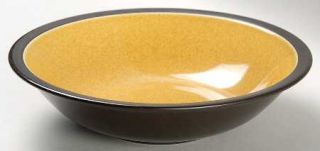 Mikasa Saffron Rim Soup Bowl, Fine China Dinnerware   Terrastone,Brown Band,Must