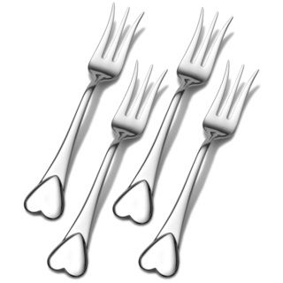 Towle Stainless Steel Heart Cocktail Forks