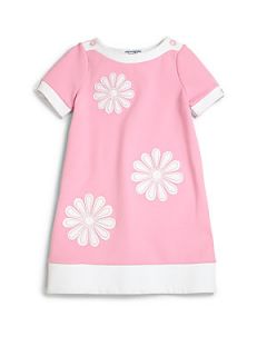 Hartstrings Toddlers & Little Girls Floral Ponte Dress   Pink