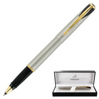 Parker Inflection Stainless Steel Gt Roller Ball Pen (Stainless steelWeight .52 ouncesModel InflectionPack of One (1)Pocket Clip YesRefillable YesRetractable NoPen length 5.75 inchesTip type RollerballPoint size MediumInk type Liquid )