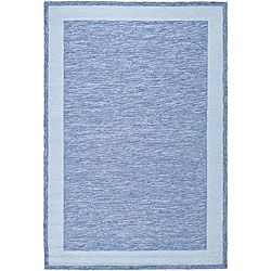 Hand hooked Gabeh Blue Polypropylene Rug (4 X 6)