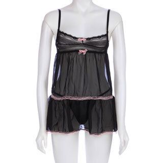 Rene Rofe Sheer Babydoll W/ Flounce and G string (BlackSize One Size fits most 2 14Care Instruction Hand wash cold water recommendedDue to the personal nature of this product we do not accept returns. One Size fits most 2 14Care Instruction Hand wash c