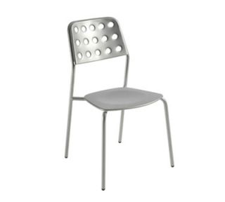 EmuAmericas Stacking Side Chair w/ Design Pattern Back & Steel Seat, Bronze