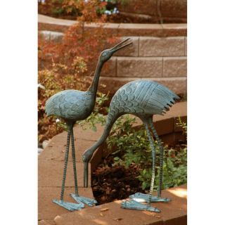 Stately Garden Cranes   Set of 2 Multicolor   BS3139