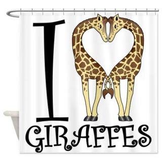  I Heart Giraffes Shower Curtain  Use code FREECART at Checkout