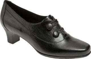 Womens Aravon Elsa   Black Leather Casual Shoes