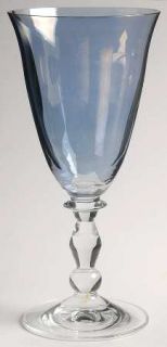 Mikasa Kensington Sapphire Water Goblet   Sapphire Bowl, Clear Stem & Base