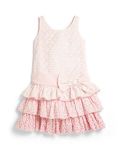 Biscotti Toddlers & Little Girls Tiered Eyelet Dress   Pink