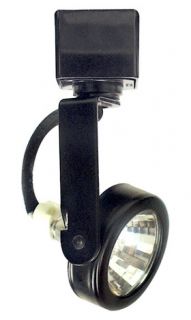 Elco Lighting ET926B Track Lighting, Low Voltage Small Gimbal Ring Track Fixture Black