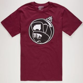 Martian Mens T Shirt Burgundy In Sizes Large, Small, Xx Large, X Large,
