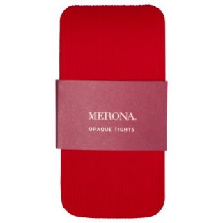 Merona Womens Opaque Rib Tight   Anthem Red S/M