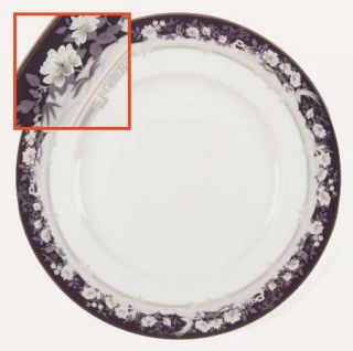 Royal Doulton Paradise Dinner Plate, Fine China Dinnerware   Purple Border, Flow