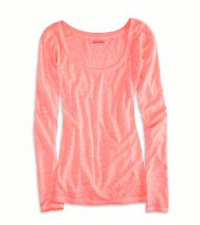 Coral Burst AE Favorite Long Sleeve T Shirt, Womens XXS