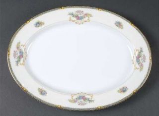 Noritake Romance 13 Oval Serving Platter, Fine China Dinnerware   Blue/Yellow B