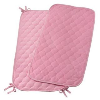Quilted Pink Terry Cloth Sheet Saver   Set of 2