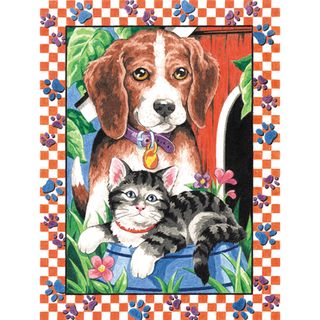 Pencil Works Color By Number Kit 9x12in animal Pets