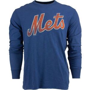 New York Mets 47 Brand MLB Long Sleeve Scrum T Shirt