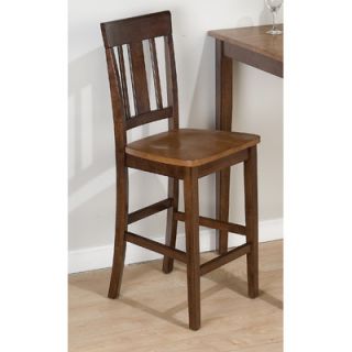 Jofran Triple Upright Counter Height Stool in Kura Espresso and Canyon Gold 8