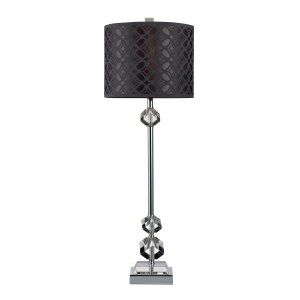 Dimond Lighting DMD D2161 Chamberlain Table Lamp with Laser Cut Grey Faux Silk S