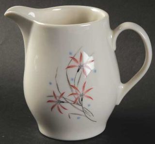 Syracuse Flame Lily Creamer, Fine China Dinnerware   Carefree Line, Red Flower,