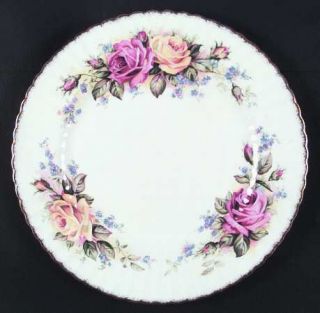 Paragon Grandma Roses Dinner Plate, Fine China Dinnerware   Pink&Yellow Roses,Bl