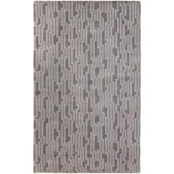 Candice Olson Hand knotted Gray Arachne Geometric Wool Rug (5 X 8)