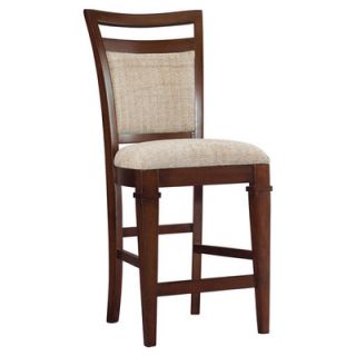 Hooker Furniture Abbott Place Upholstered Back Counter Stool in Rich Warm Che