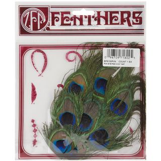 Feather Peacock Eye Fringe Pad 4.5x5