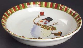 Celebrate Snowman 9 Individual Pasta Bowl, Fine China Dinnerware   Susan Winget