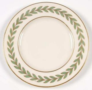 Lenox China Athenia (Rim Shape) Luncheon Plate, Fine China Dinnerware   Green La