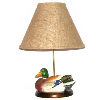 Painted Mallard Duck Table Lamp