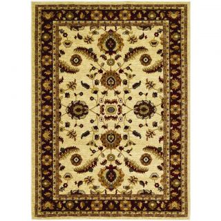Anatolia Power loomed Floral Heriz/ Cream red Area Rug (82 X 115) (CreamSecondary colors Beige, Green, Red, TanPattern FloralTip We recommend the use of a non skid pad to keep the rug in place on smooth surfaces.All rug sizes are approximate. Due to th