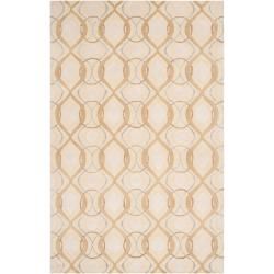 Candice Olson Hand tufted Green Cane Moroccan Tile Pattern Wool Rug (8 X 11)