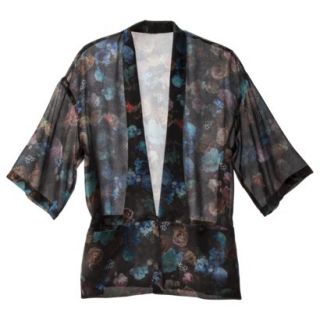 Mossimo Womens Sheer Kimono Jacket   Black XS