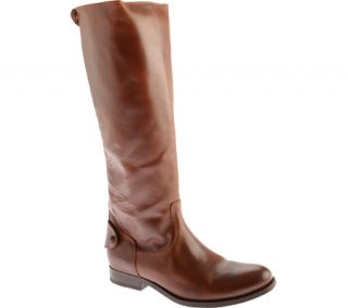 Womens Frye Melissa Button Back Zip   Cognac Soft Vintage leather Boots