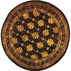 Handmade Classic Agra Green/ Apricot Wool Rug (8 Round) (GreenPattern OrientalMeasures 0.625 inch thickTip We recommend the use of a non skid pad to keep the rug in place on smooth surfaces.All rug sizes are approximate. Due to the difference of monitor