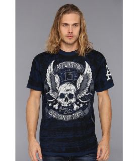 Affliction Alhambra S/S Reversible Crew Neck Tee Mens T Shirt (Navy)
