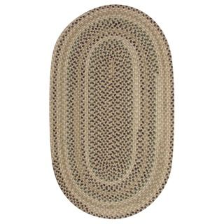 Braided Cape Cod Dune Wool Blend Oval Rug (8 X 11)