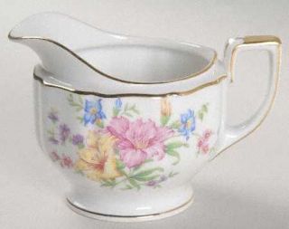 Heinrich   H&C Strasbourg Creamer, Fine China Dinnerware   Large Pink & Yellow F