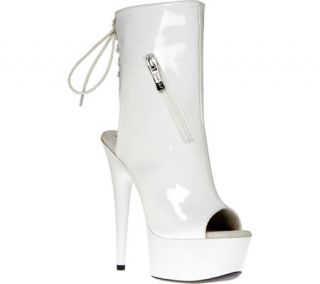 Womens Highest Heel Amber 601   White Patent PU High Heels