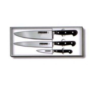 Victorinox   Swiss Army 3 Piece Forged Chef Knife Set w/ Black Plastic Handles