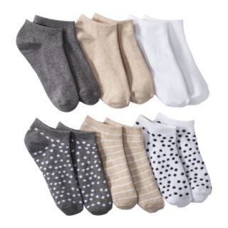 Merona Womens 6 Pack Low Cut Socks   Gray One Size Fits Most