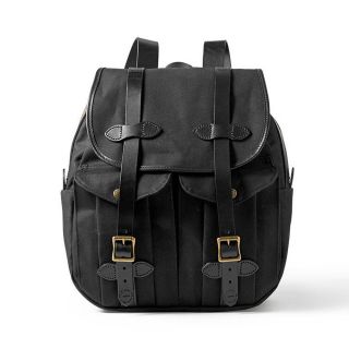 Filson Black Rucksack Backpack (BlackDimensions 17 inches high x 15 inches wide x 5 inches deepWeight 3 poundsModel 70262BL )