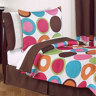 Sweet Jojo Designs Girls 5 piece Deco Dot Toddler Comforter Set