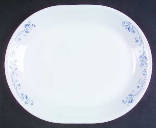 Corning Provincial Blue 12 Oval Serving Platter, Fine China Dinnerware   Corell