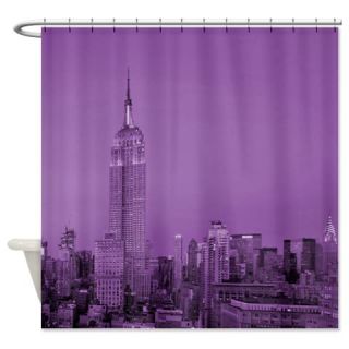  Purple NYC Skyline Shower Curtain  Use code FREECART at Checkout