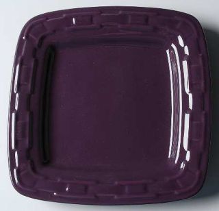Longaberger Woven Traditions Eggplant Square Luncheon Plate, Fine China Dinnerwa